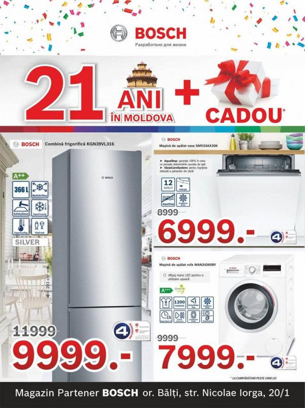 Bosch Siemens: împlinește 21 ani