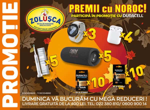 Zolușca: Câștigă premii norocoase cu Duracell
