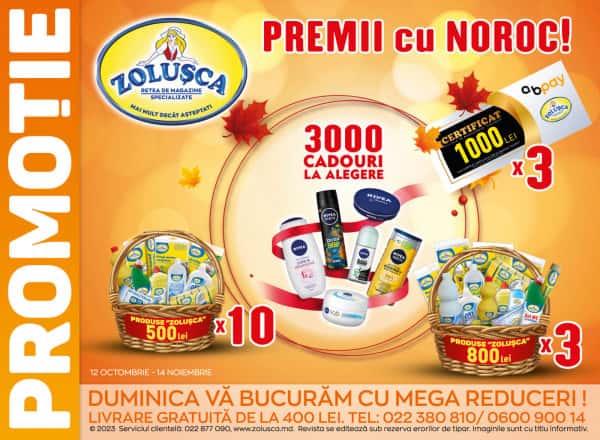 Zolușca dăruiește premii cu noroc!