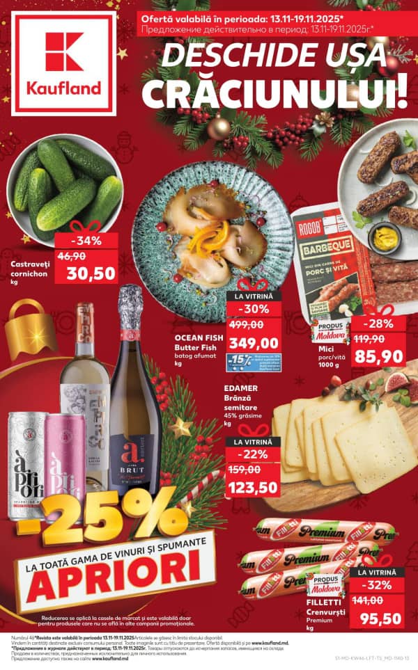 Kaufland: Descoperă ofertele din perioada 13.11 - 19.11