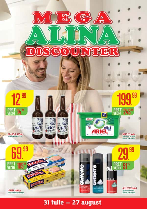 Mega Alina Discounter: Буклет августа