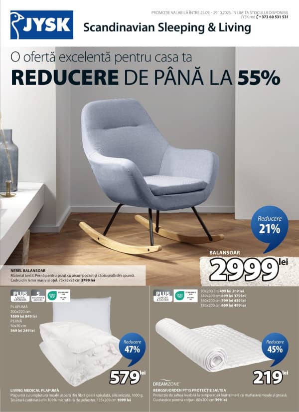 JYSK: Reduceri de toamnă