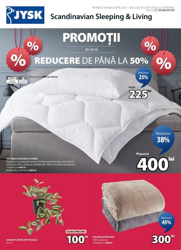 JYSK: Reduceri de iarnă