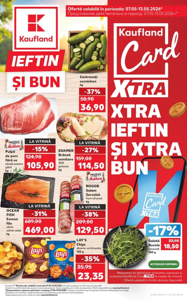 Kaufland: Descoperă ofertele din perioada 7 - 13.05
