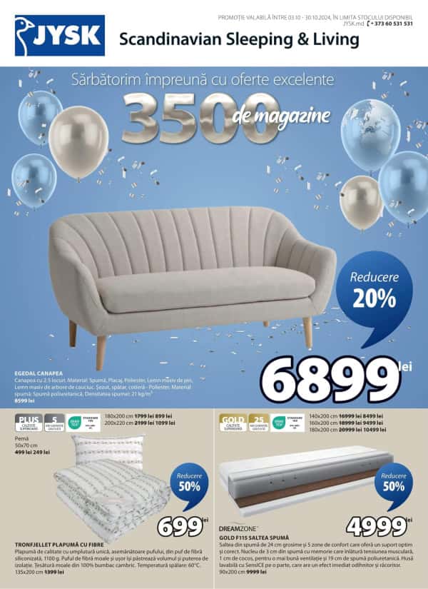 JYSK: Oferta lunii octombrie