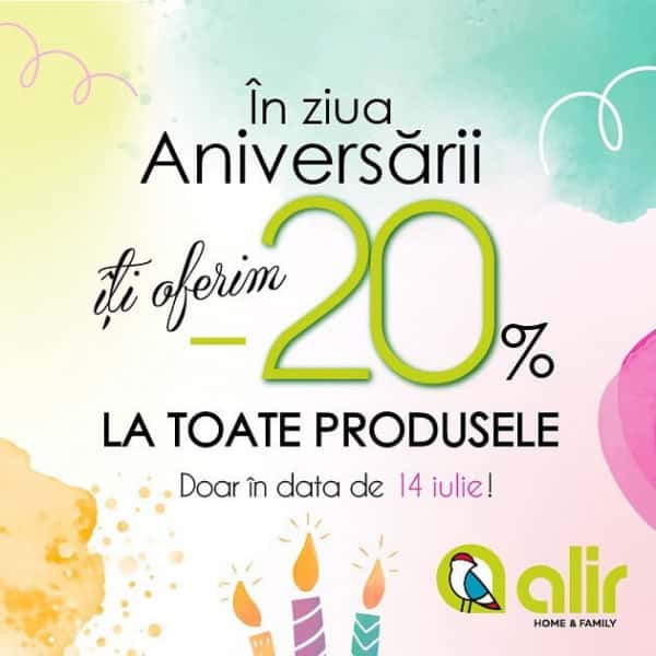 Alir: -20% la tot sortiment de produse