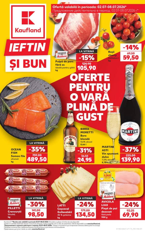Kaufland: Descoperă ofertele din perioada 2.07 - 8.07