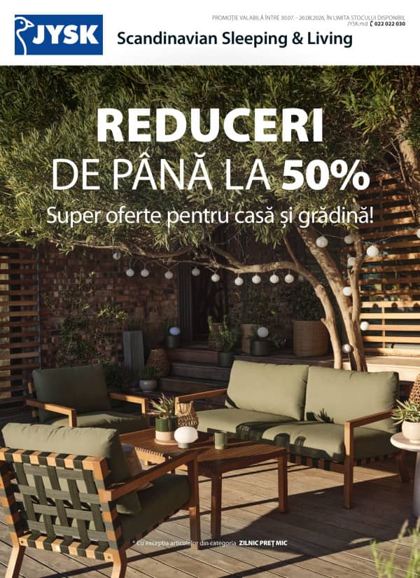 JYSK: Oferta lunii august