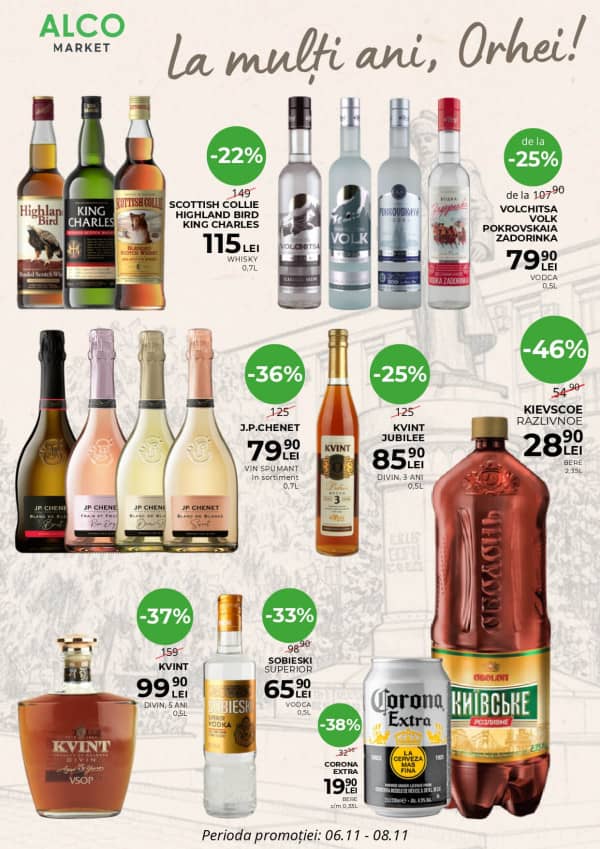 Alcomarket: Oferta special în Orhei