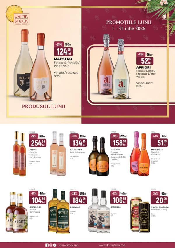 Drink Stock: Promoțiile lunii iulie
