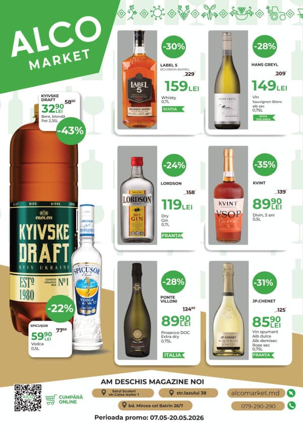 Alcomarket: Oferta lunii mai