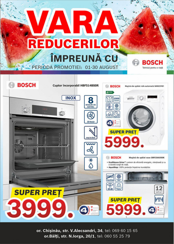Bosch Siemens - Reduceri finale de vară