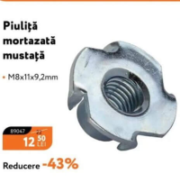 Nanu Market Piuliță mortazată mustată M8x11x9.2mm