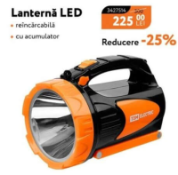 TDM Electric Lanternă LED reîncărcabilă cu acumulator
