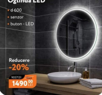 NANU Market Oglindă LED d-600 senzor buton