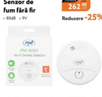 PNI Senzor de fum fără fir Wi-Fi