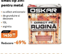 Oskar Email tip 3in1 pentru metal argintiu 10L