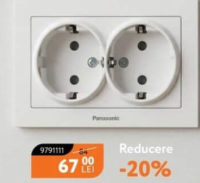 Panasonic Priză dublă cu împământare