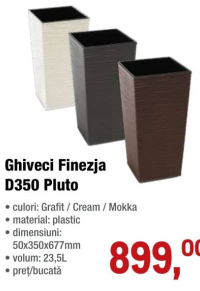 Ghiveci Finezja D350 Pluto 50 x 350 x 677 mm