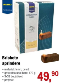 METRO PROFESSIONAL Brichete aprindere 3x32 bucăți/set