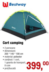 Bestway Cort camping 2 persoane 205*145*100cm