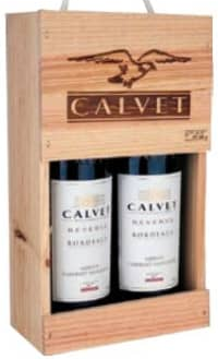 SET BORDEAUX CALVET Vin Merlot / Cabernet Sauvignon roșu sec 2 st vin x 0,75L
