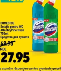 Domestos Soluție pentru WC Atlantic/Pine fresh 750ml