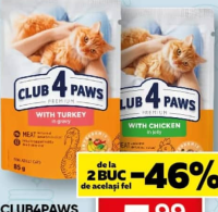 CLUB4PAWS Hrană pentru pisici adulte sortiment divers 85g