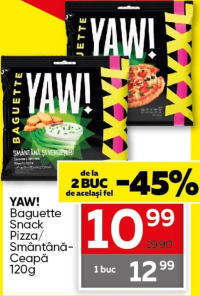 YAW! Baguette Snack Pizza/Smântână-Ceapă 120g