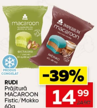 Rudi Prăjitură Macaroon Fistic/Mokko 60g