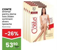 CONTE ștrampi pentru dame Solo 20den sortiment divers 1 pereche