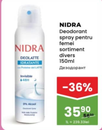 NIDRA Deodorant spray pentru femei sortiment divers 150ml