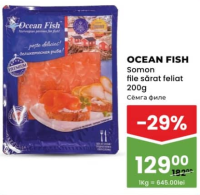 Ocean Fish Somon file sărat feliat 200g