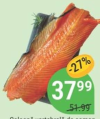 Slavena Lux Coloană vertebrală de somon afum. vid 350g