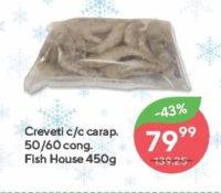 Fish House Creveti c/c carap. 50/60 cong. 450g