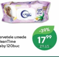 Servetele umede CleanTime Baby 120buc