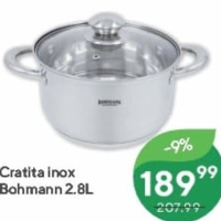 Bohmann Cratiță inox 2.8L