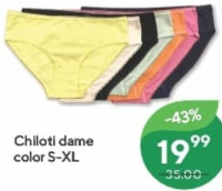 Chiloți dame color S-XL