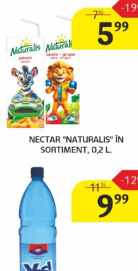 Nectar "Naturalis" în sortiment, 0,2 L.