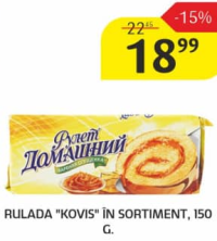 Ruladă "Kovis" în sortiment, 150 G.