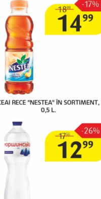Ceai rece "Nestea" în sortiment, 0,5 L.