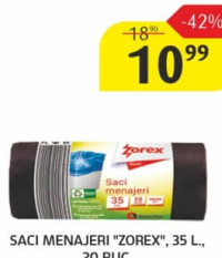 Zorex Saci menajeri 35 L 20 buc.