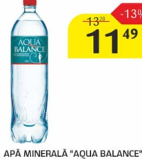 Apă minerală "Aqua Balance" necarb., 1,5 L.