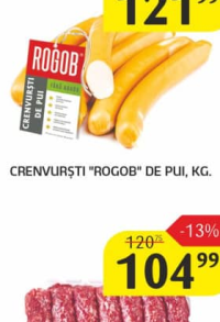 Rogob Crenvurști de pui, kg