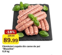 Mezellini Cârnăciori cupate din carne de pui 0,8 kg