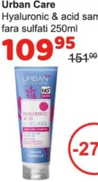 Urban Care Hyaluronic & acid sampon fara sulfati 250ml