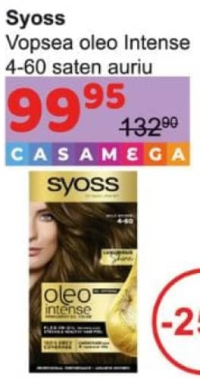 Syoss Vopsea oleo Intense 4-60 saten auriu