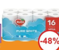 Ruta Hârtie igienică "Pure White" 3 str. 16 role