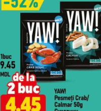 YAW! Pesmeți Crab/Calmar 50g