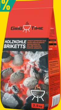 Grilltime Brichete din cărbune 2.5kg